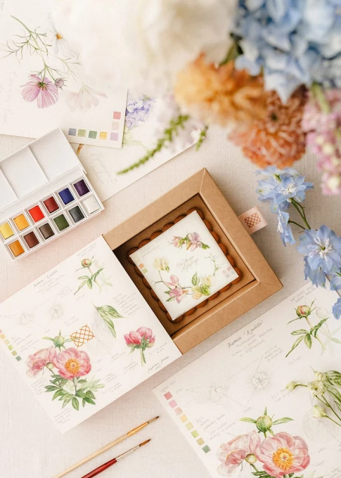 Wszystkiego Najlepszego - pierniczek artystyczny w pudełku