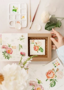 Róża - pierniczek artystyczny w pudełku