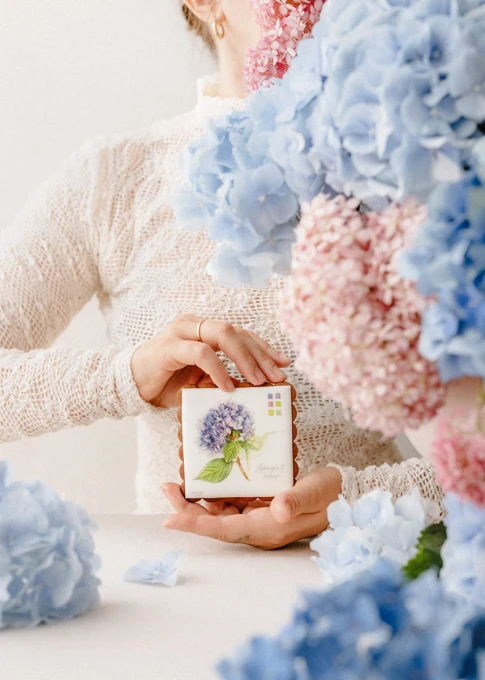 Hortensja - pierniczek artystyczny